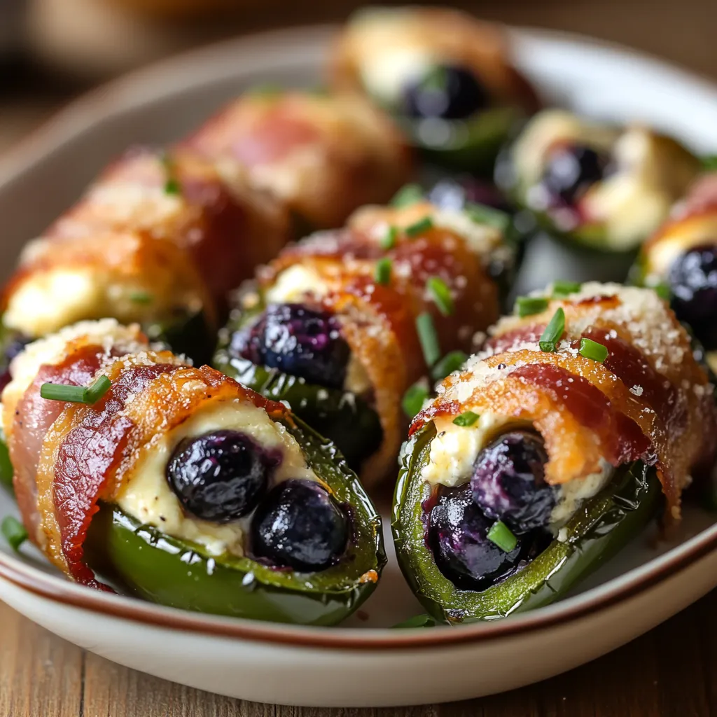 A plate of food with bacon wrapped around it.