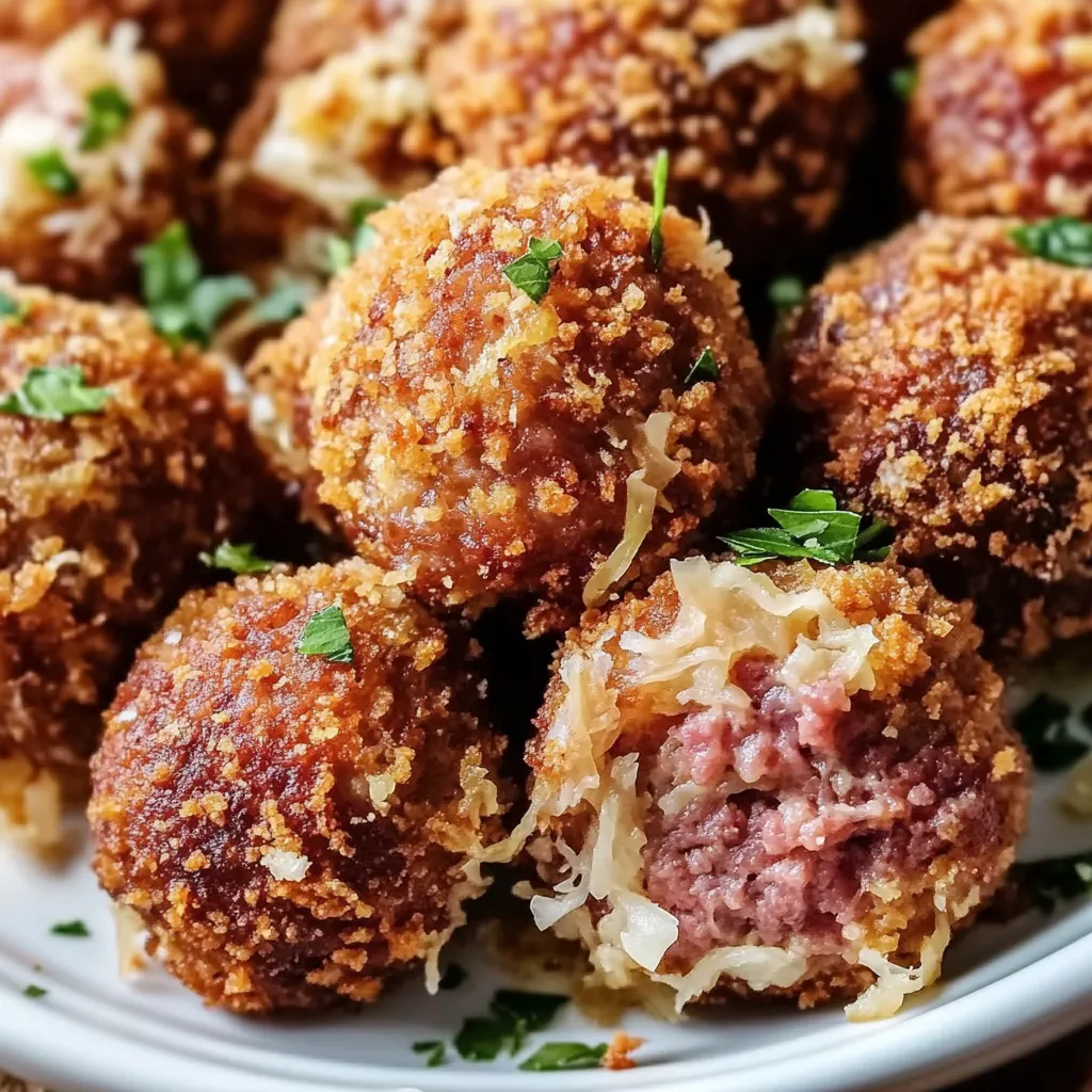A plate of meatballs with sauce.