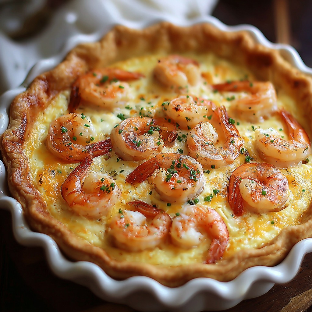 A Florida Shrimp Pie in a white bowl.