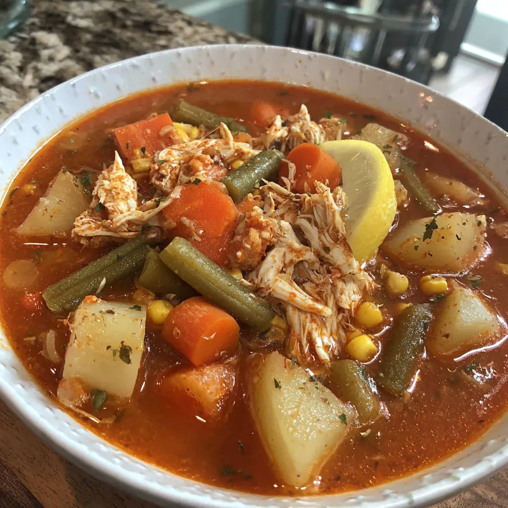 A bowl of Maryland Crab Soup.
