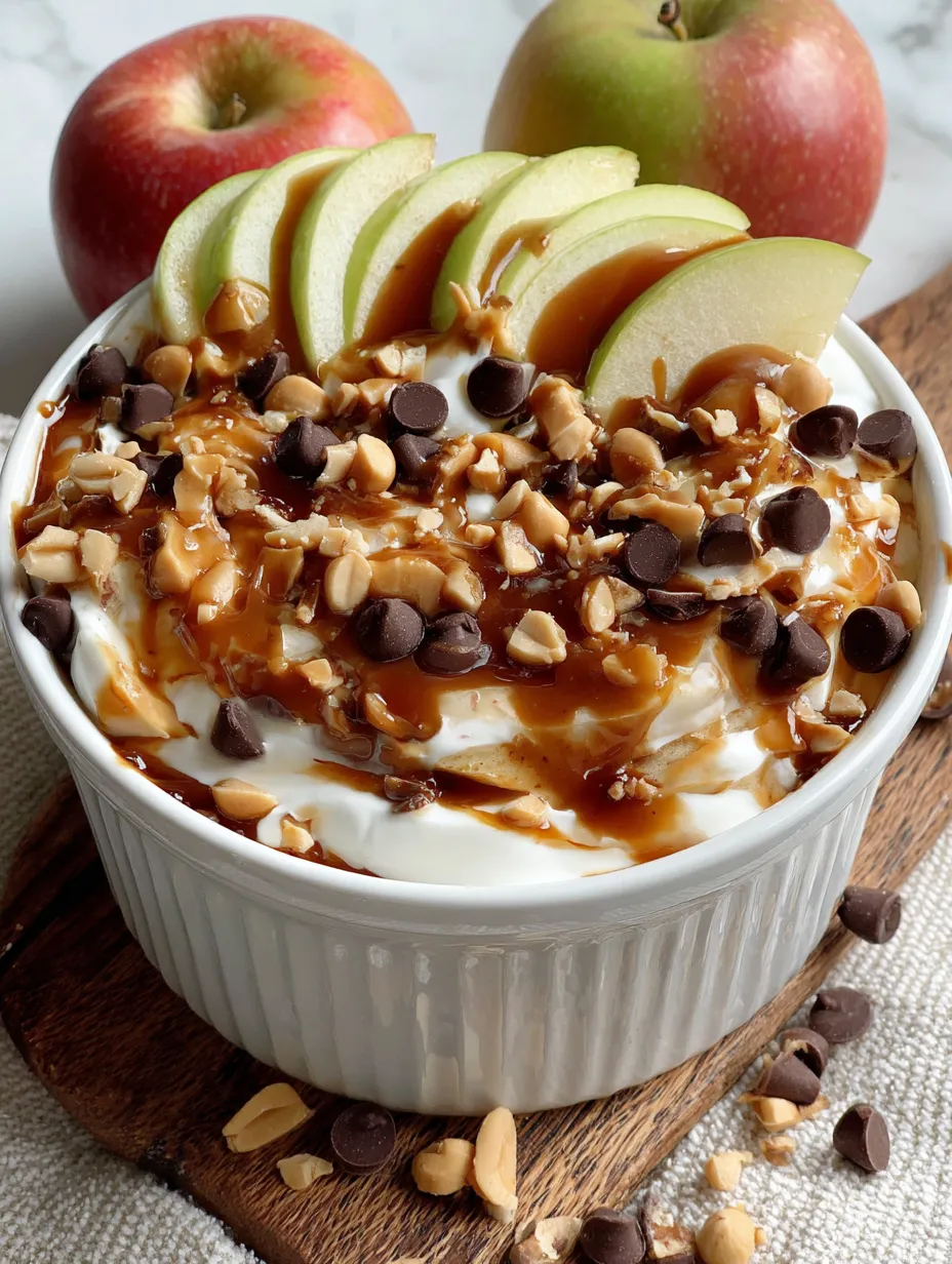 A bowl of snickers apple salad.