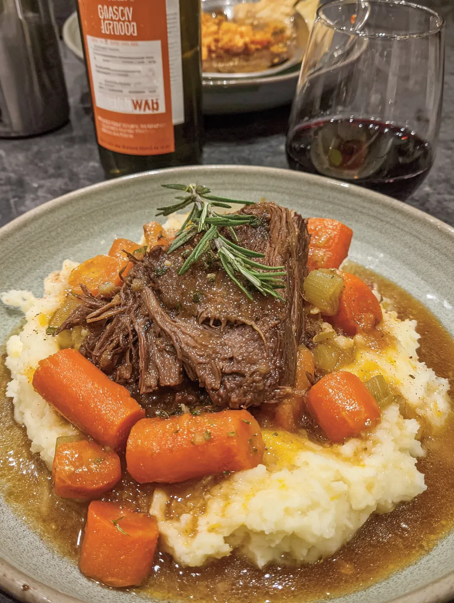 A plate of food with a meat dish and mashed potatoes.