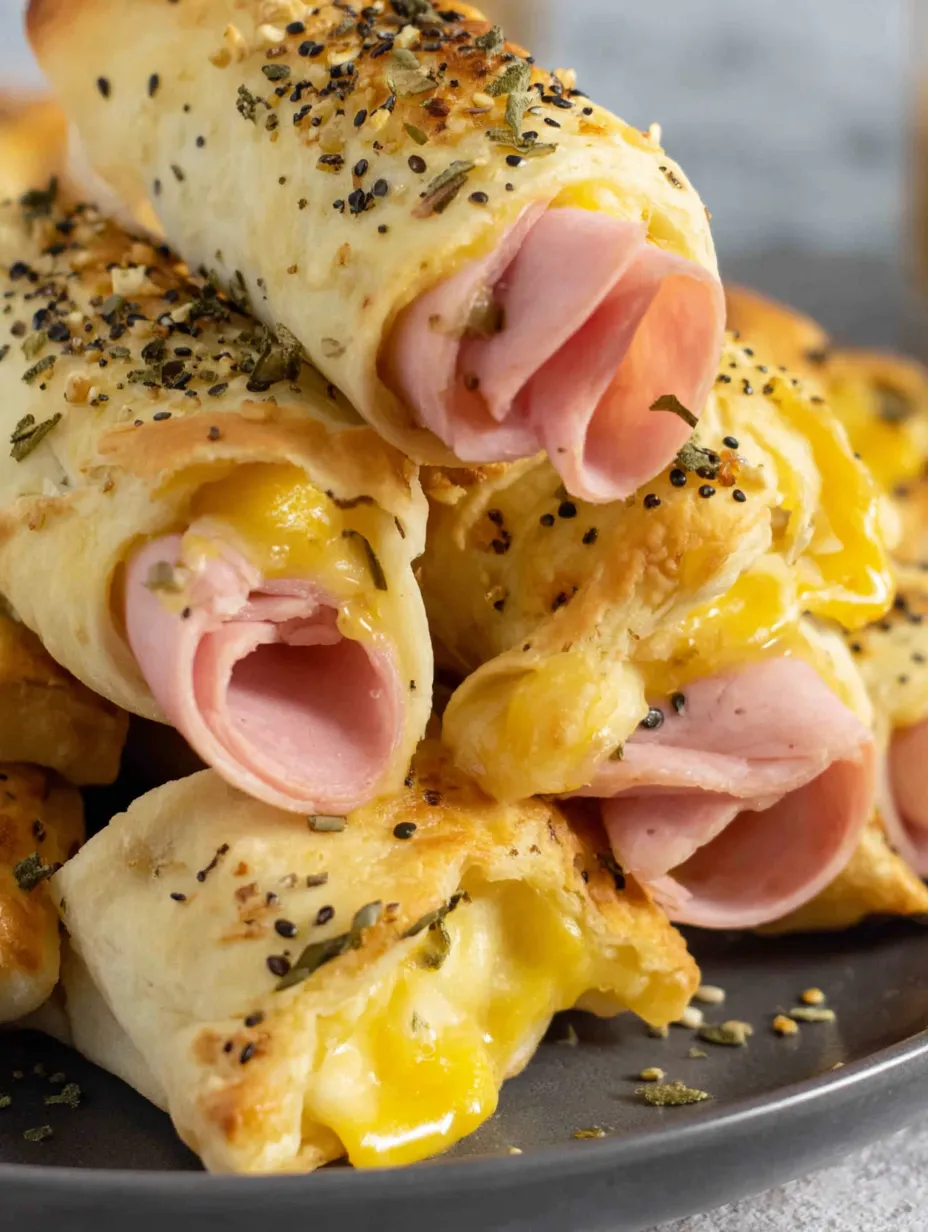 Air fryer ham and cheese sticks.