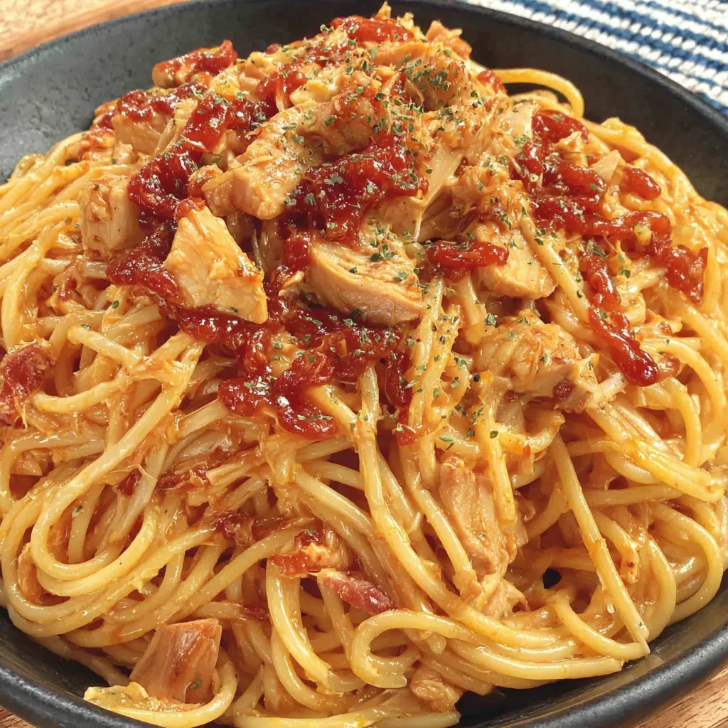 A bowl of spaghetti with meat and tomato sauce.