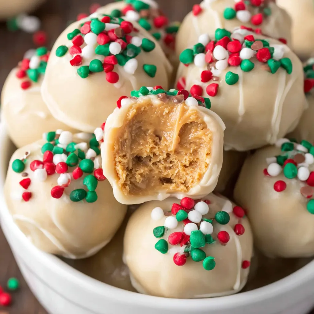 A bowl of peanut butter snowballs.