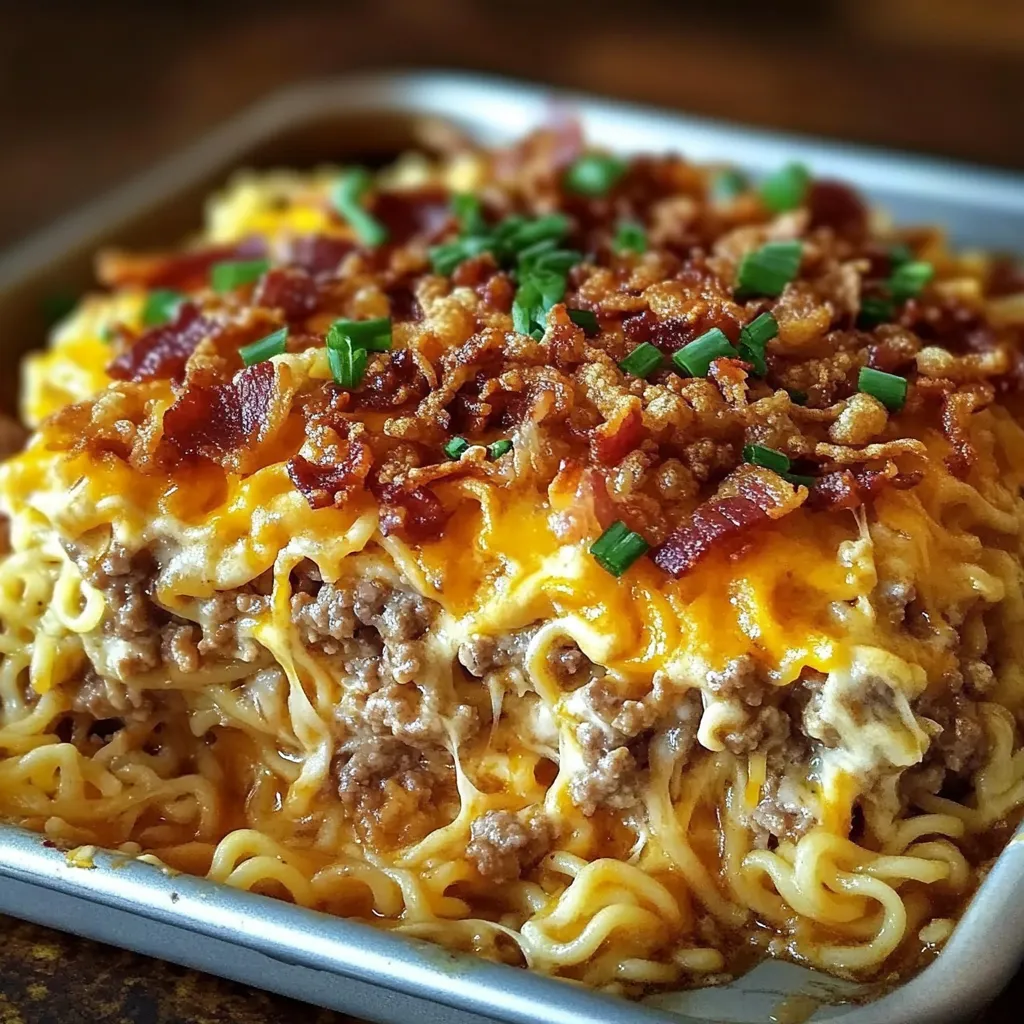 A tray of food with bacon and cheese.