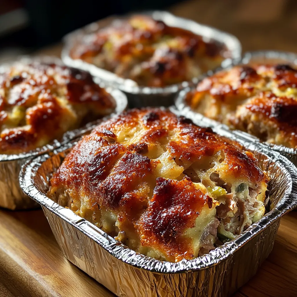 A tray of food with a close up of a piece of food.