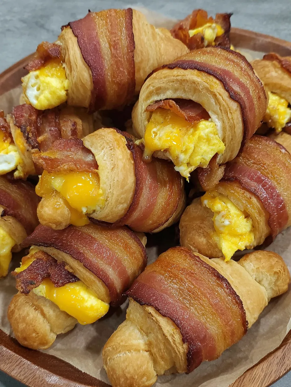 A plate of breakfast pillsbury crescent rolls.