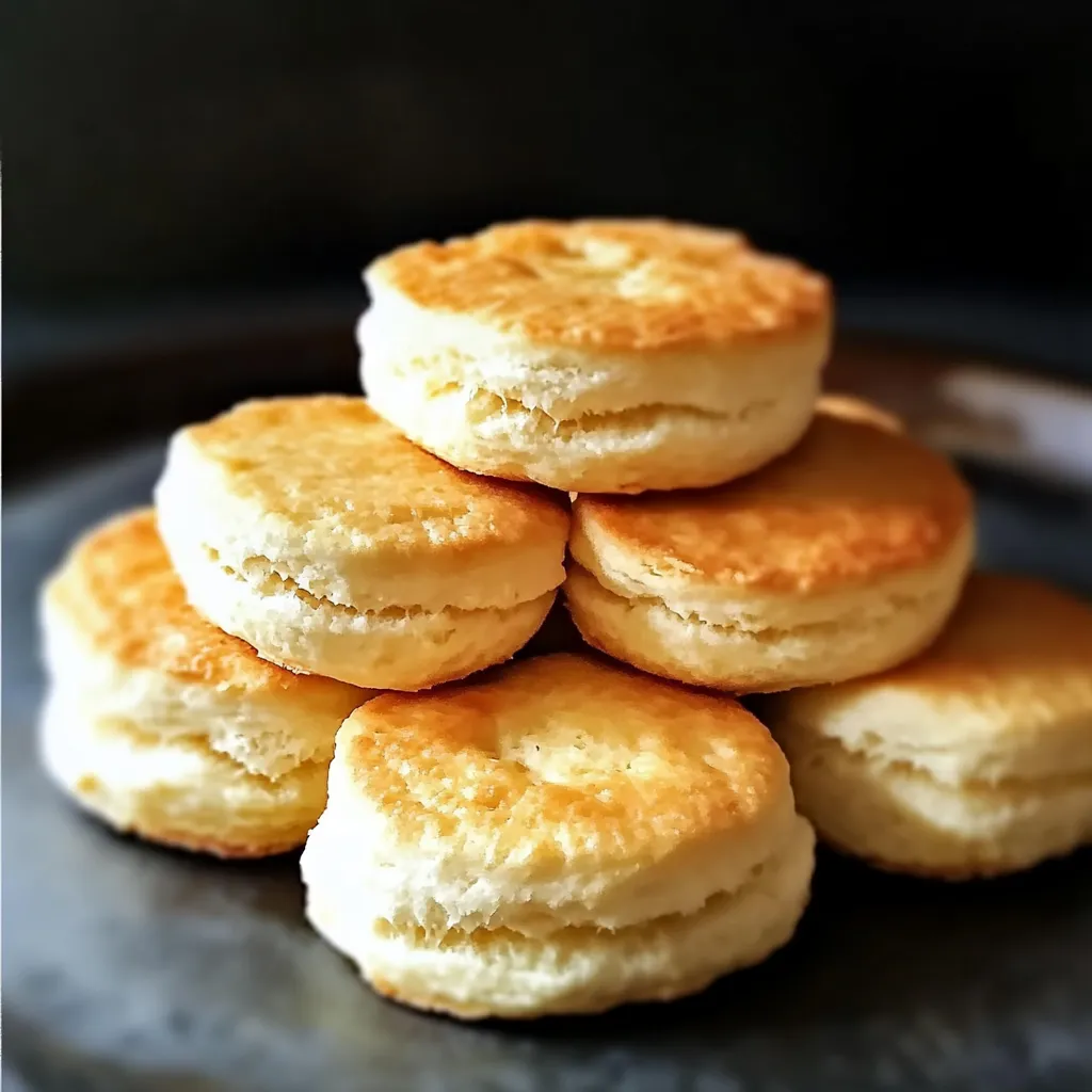 A stack of biscuits on a plate.