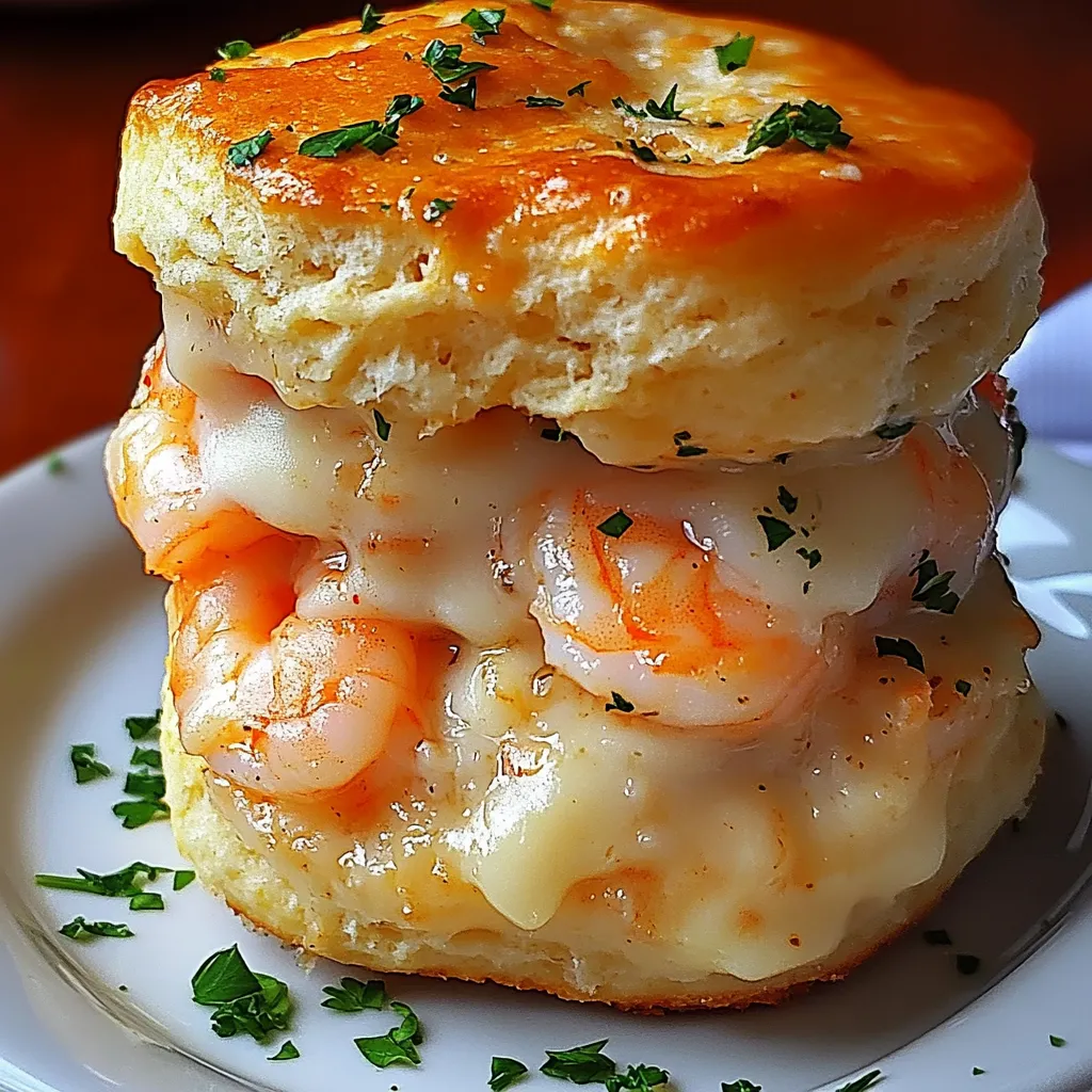 A stack of shrimp crab melts on a plate.