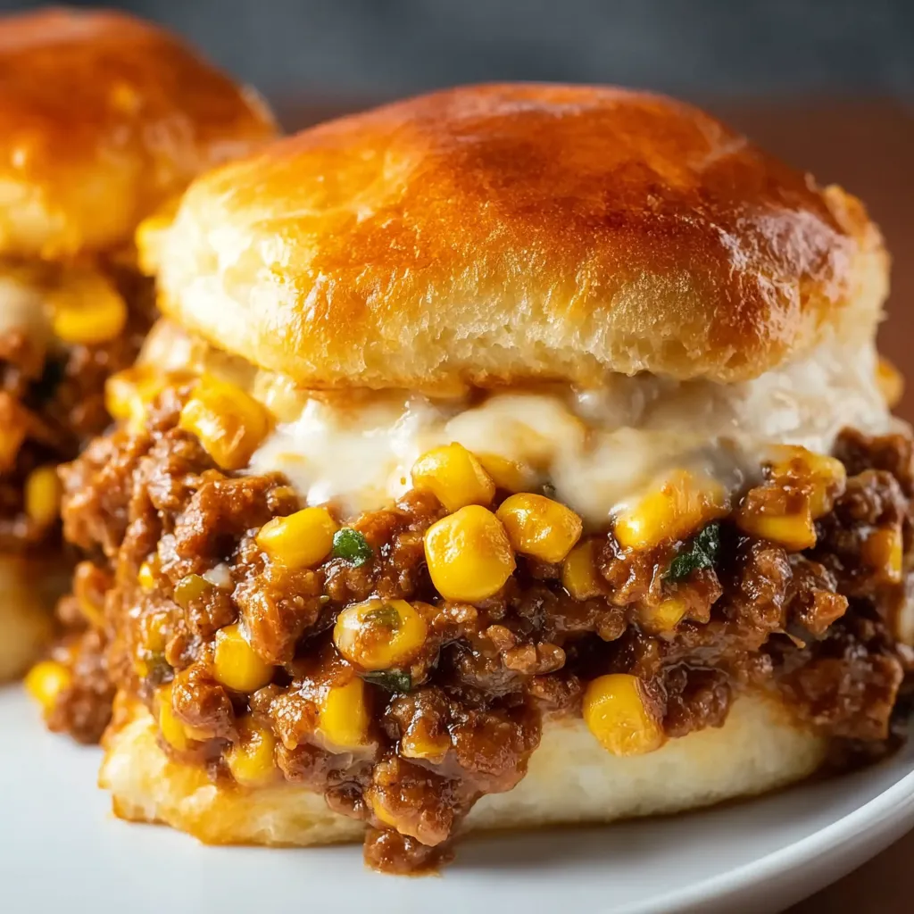 Two pieces of shepherd's pie sloppy joes.