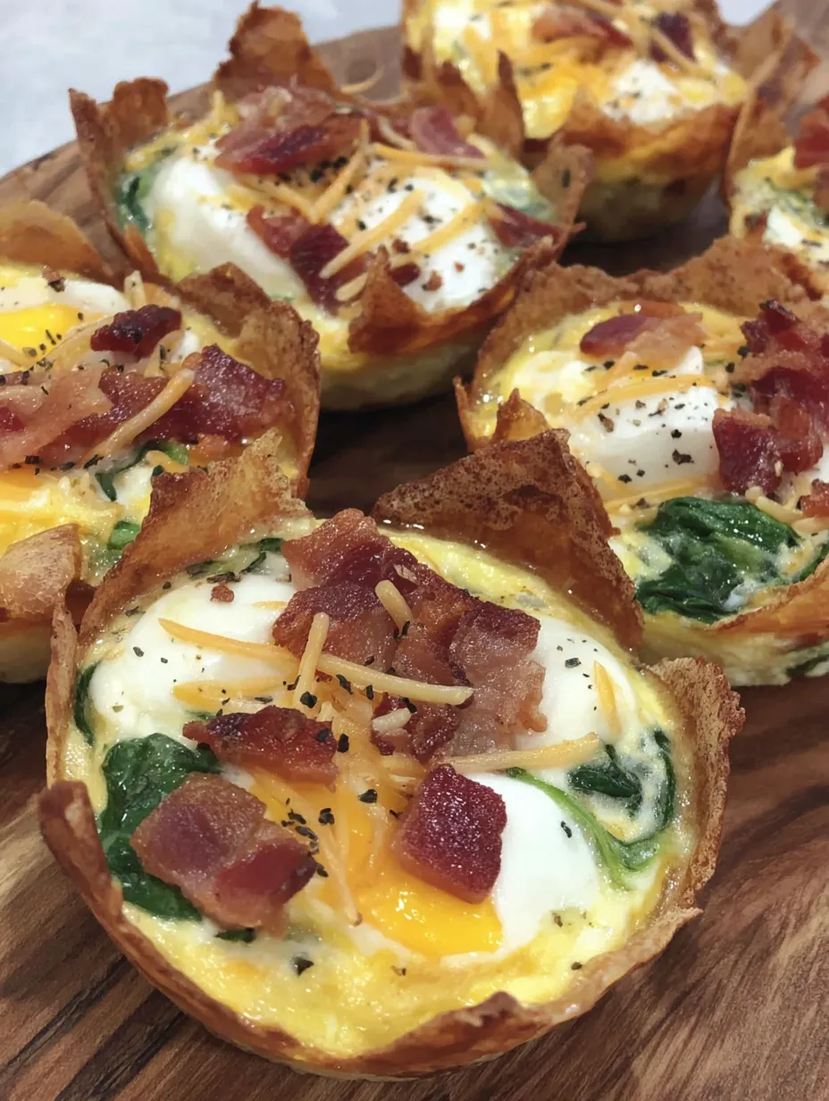 Easy egg bite cups with bacon and cheese.