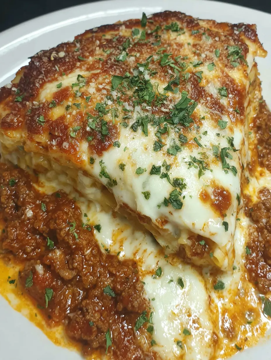 A slice of cheesy baked ziti.