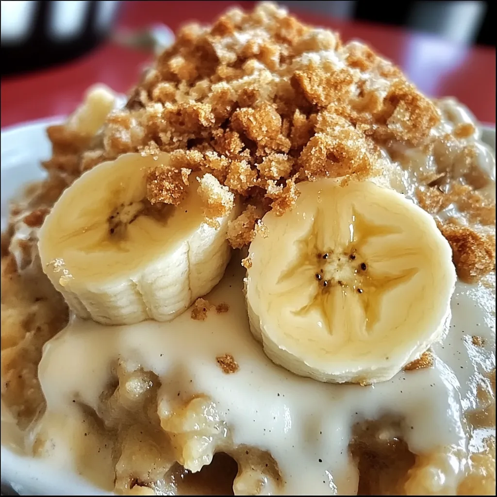 A bowl of cereal with bananas on top.