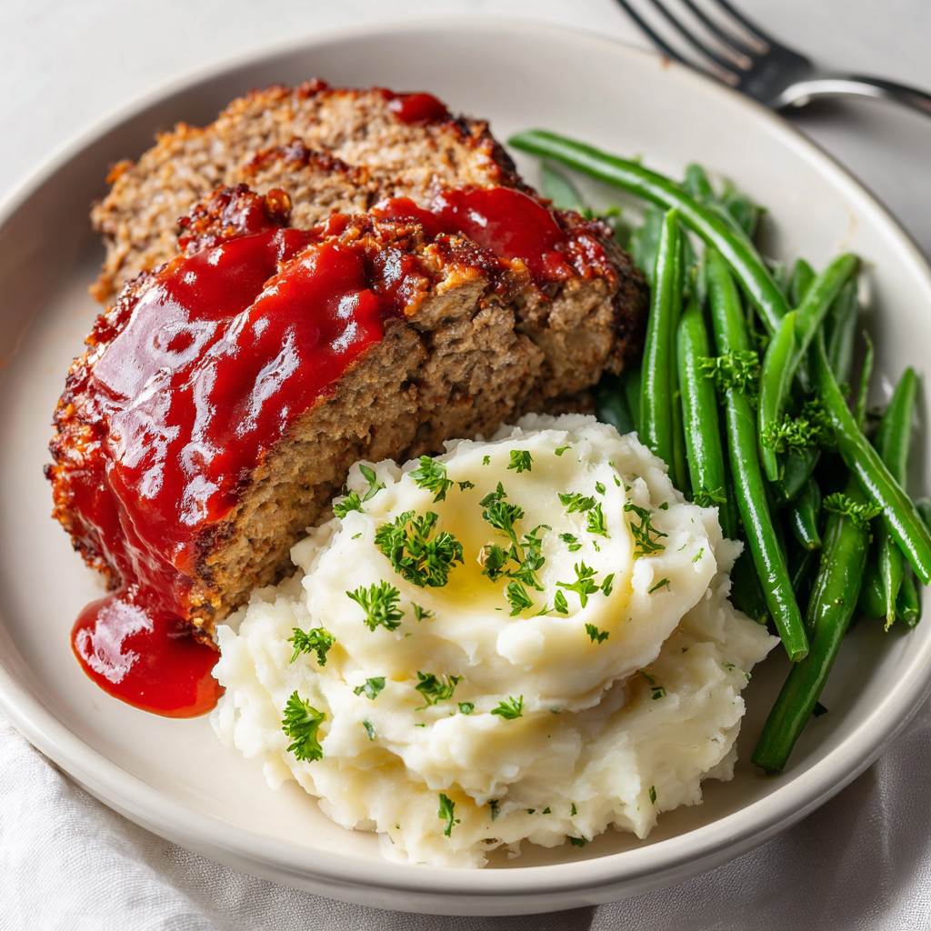 A plate of meat and vegetables.