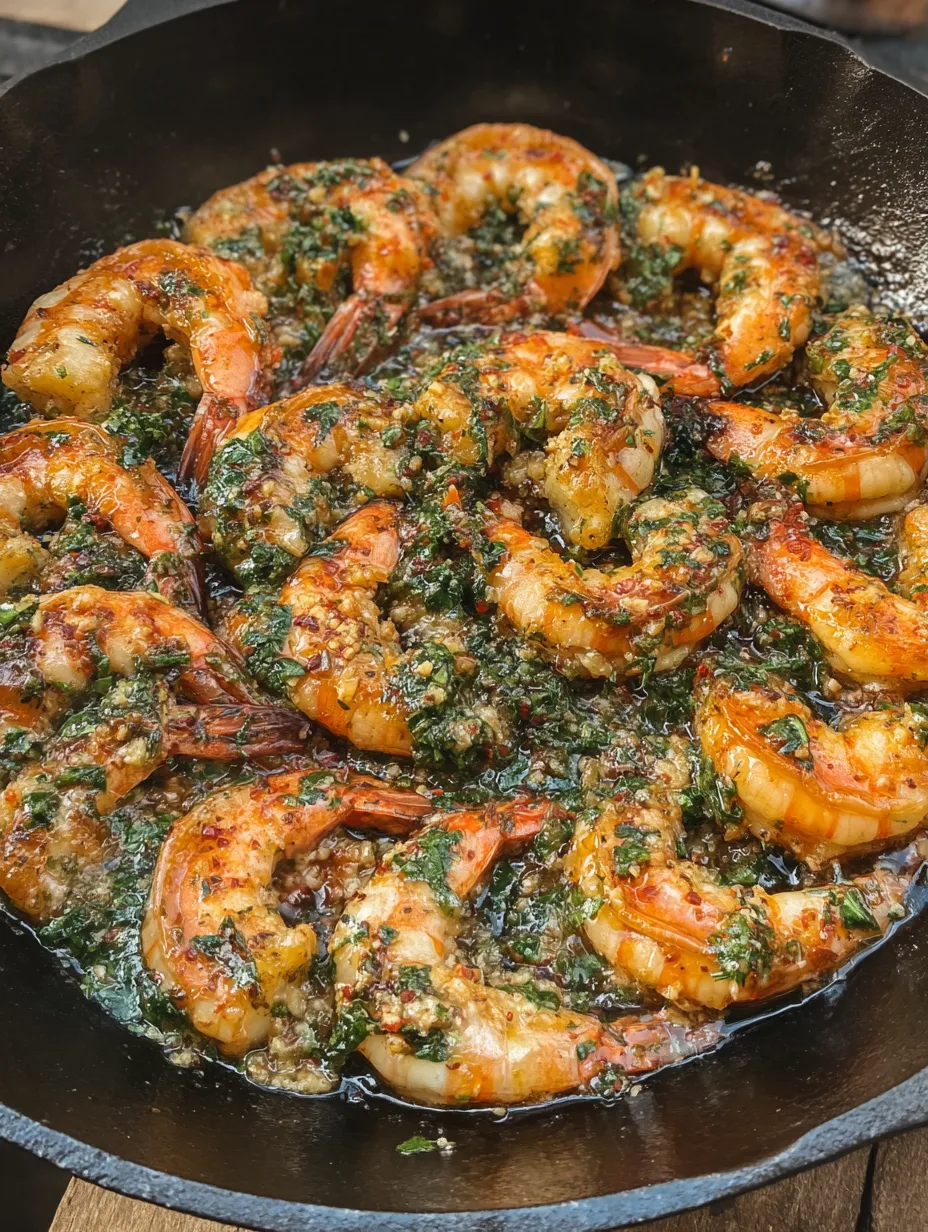 Garlic butter smoked shrimp.