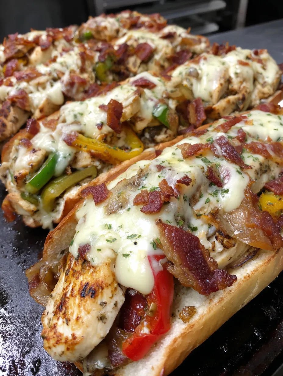 A chicken bacon ranch sub sandwich.