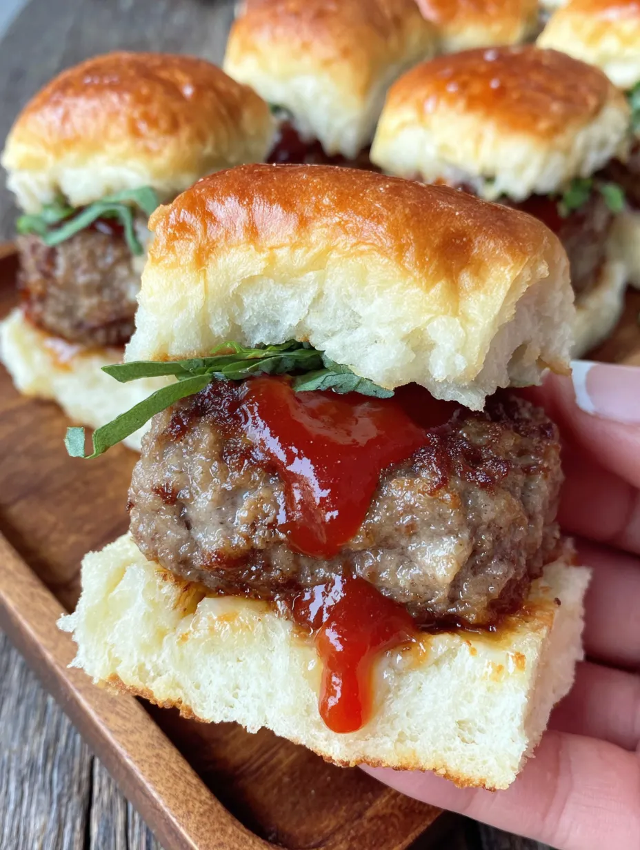 Mini meatloaf sliders on Hawaiian rolls.
