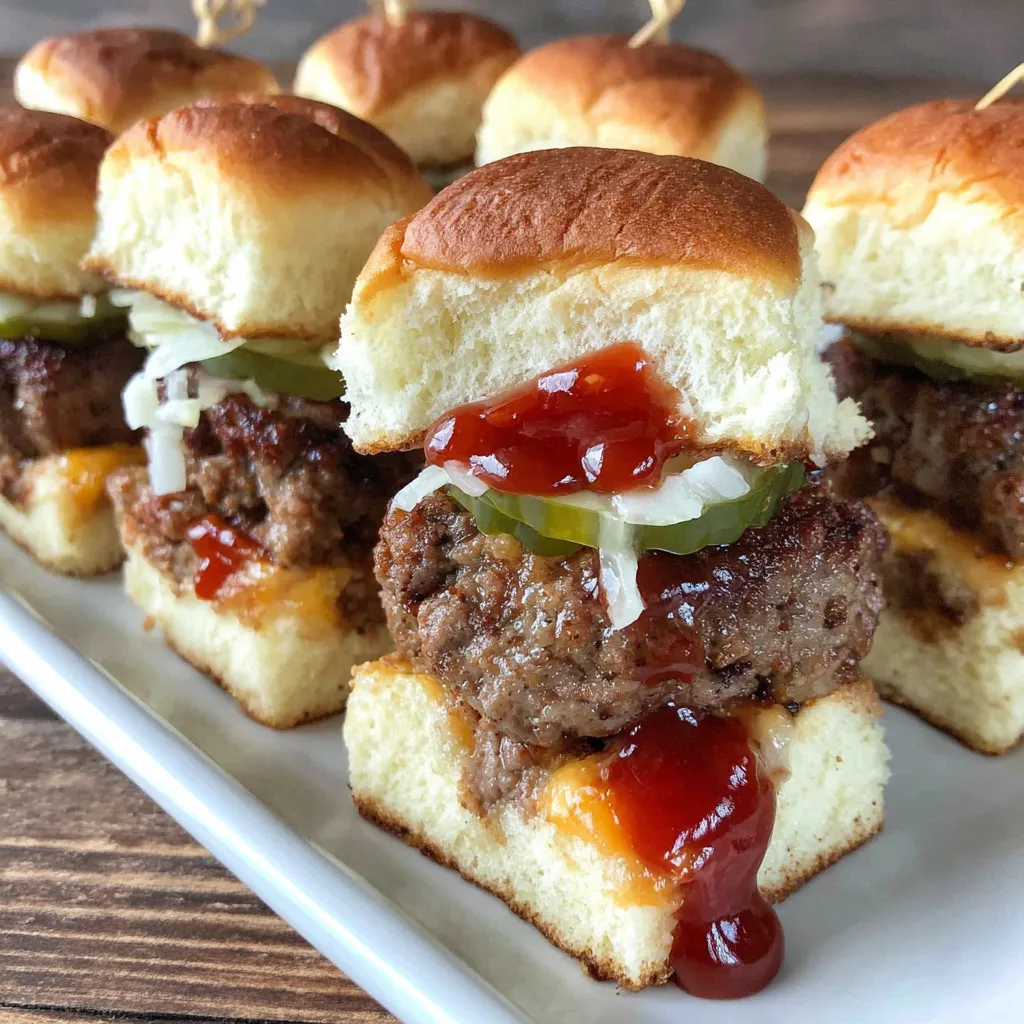 Mini meatloaf sliders on Hawaiian rolls.