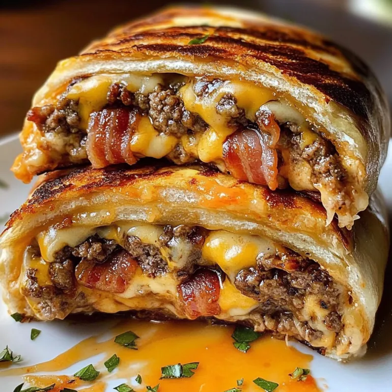Two Maple Bacon Cheeseburger Bombs.