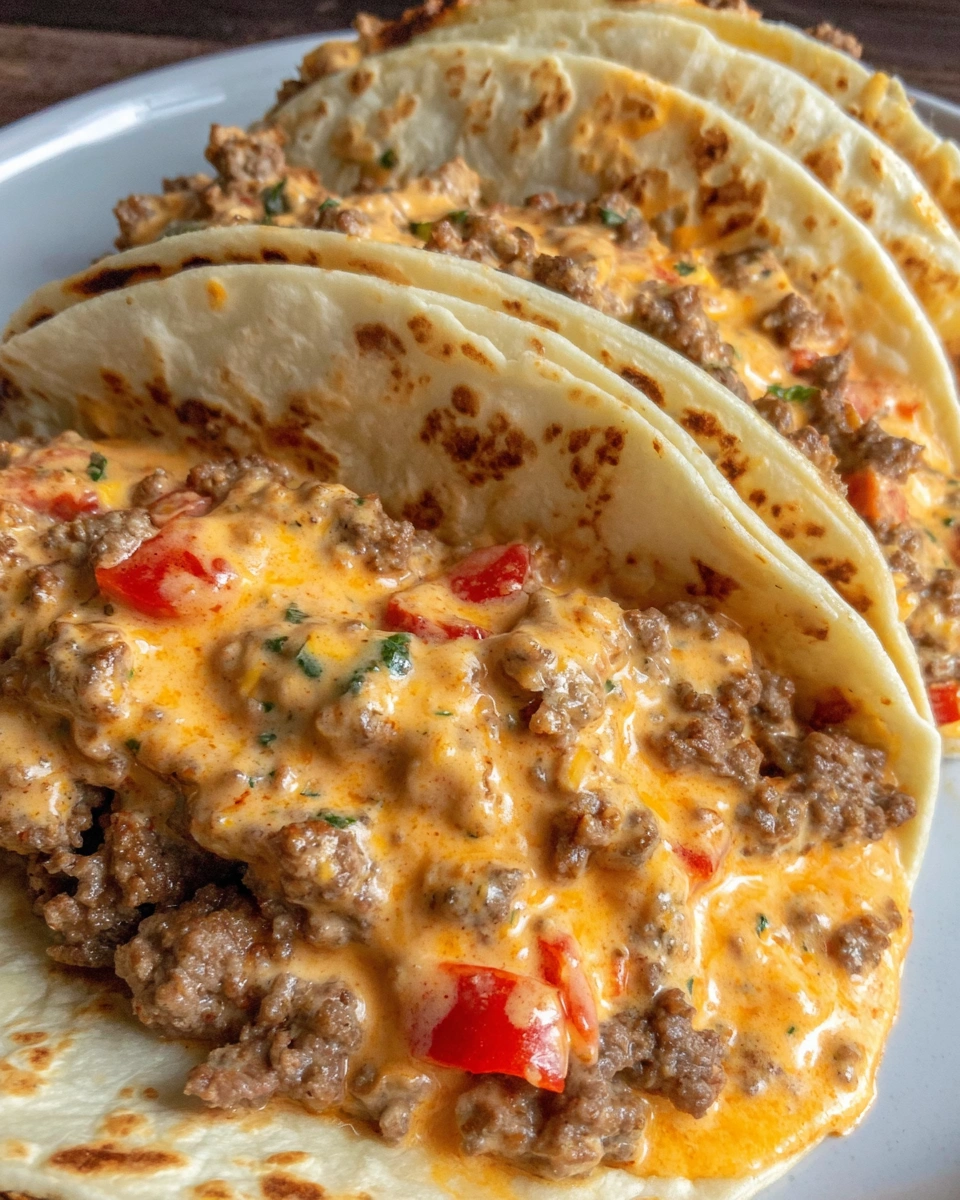 A plate of food with a cheesy sauce on top.