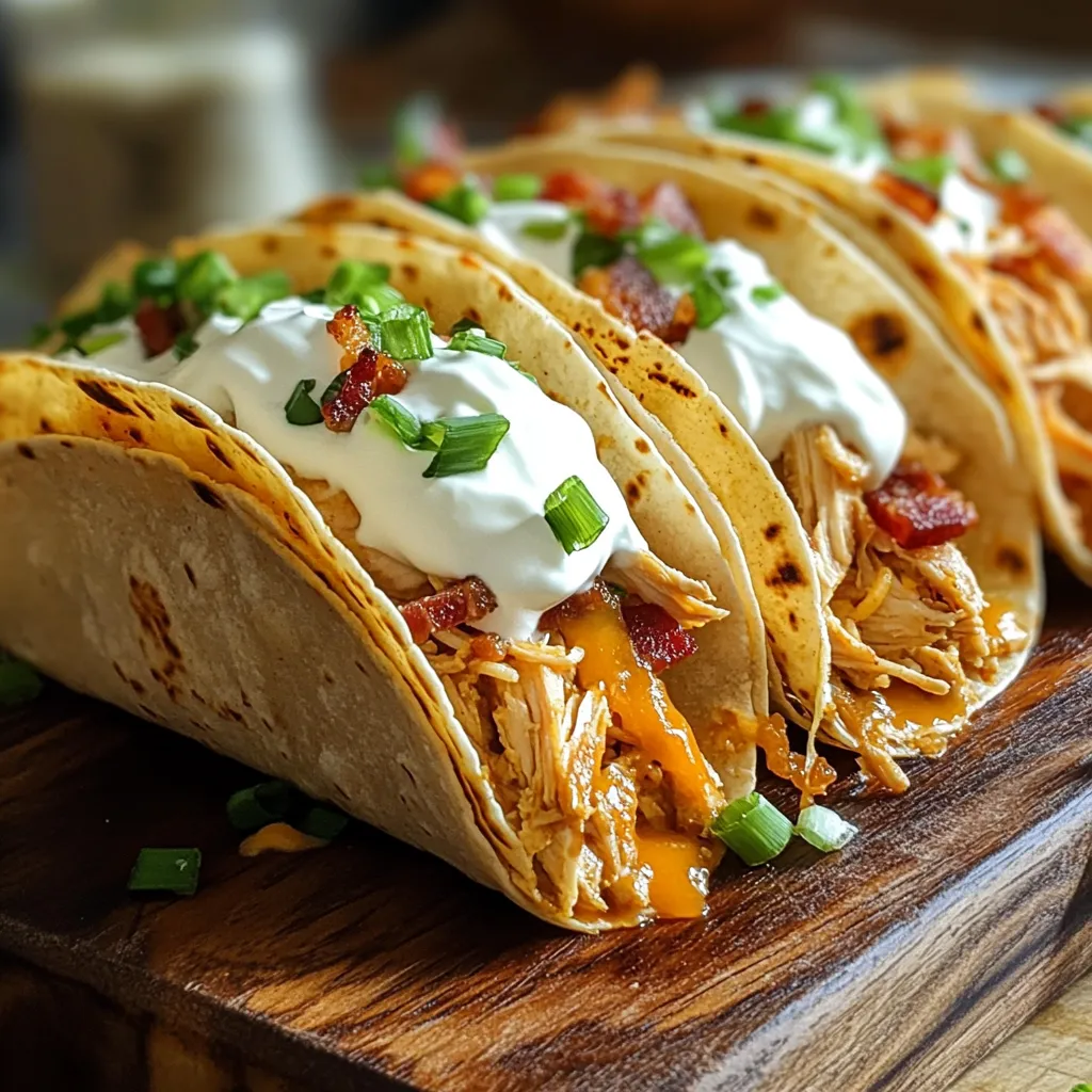 A taco with bacon and cheese on a wooden platter.