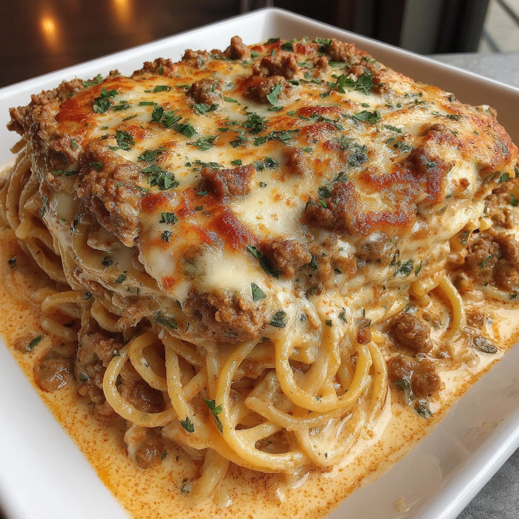 A plate of spaghetti with meat sauce and cheese.
