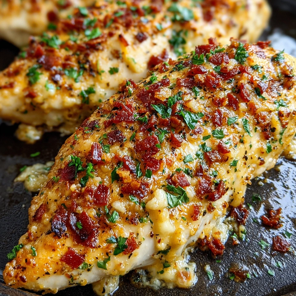 A piece of smoky ranch garlic smash chicken.