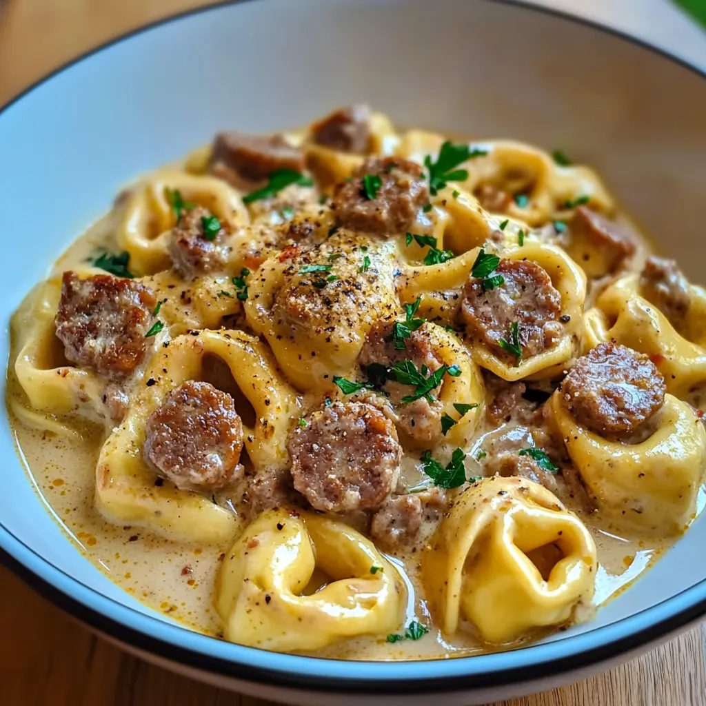 Cheesesteak Tortellini in Rich Provolone Sauce