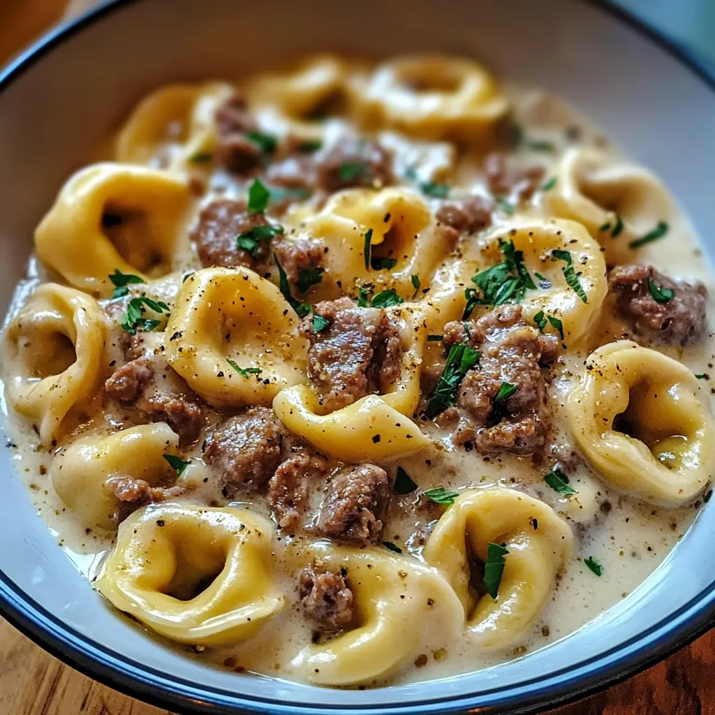 Cheesesteak Tortellini in Rich Provolone Sauce Recipe