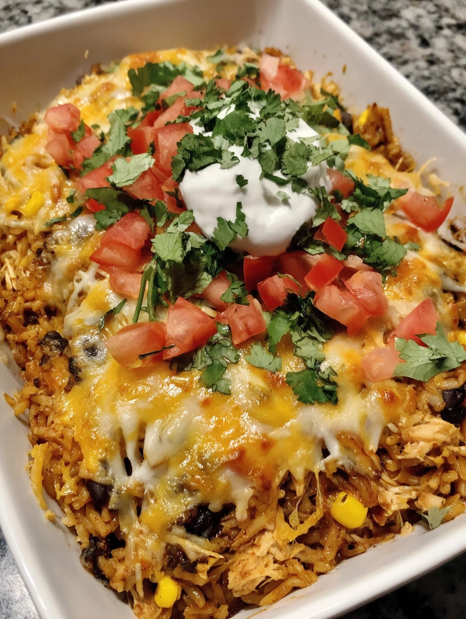A delicious Southwest Chicken and Rice Casserole.