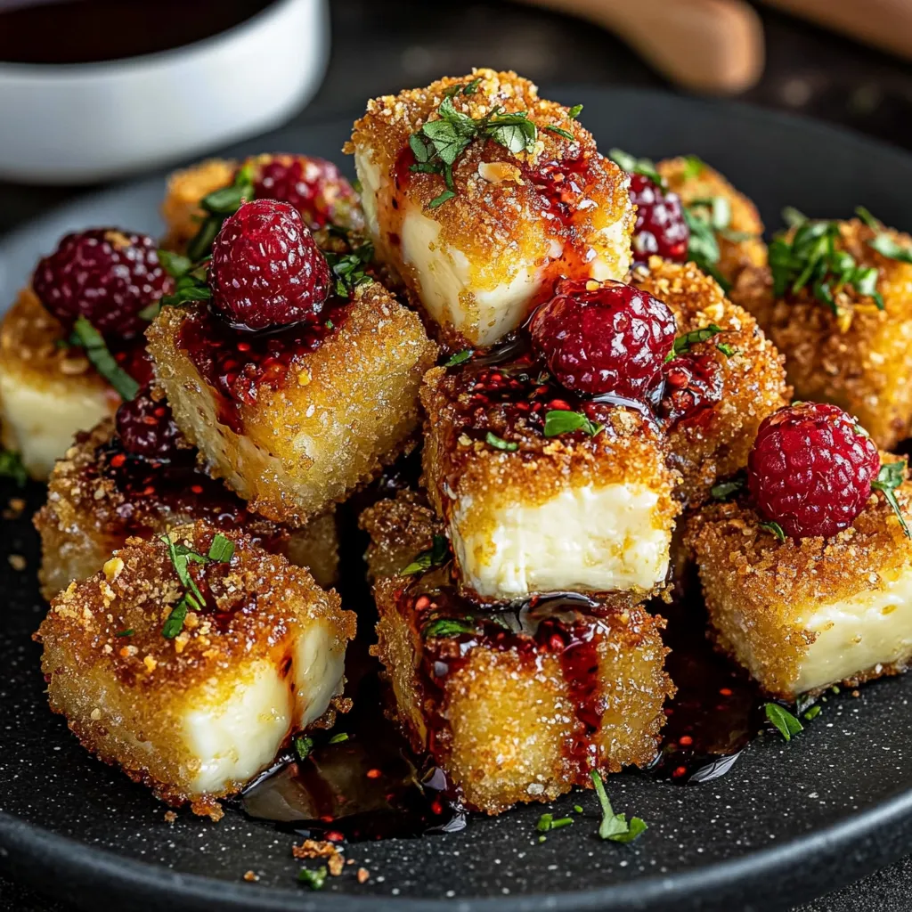 Pistachio-Crusted Brie Bites with Raspberry Balsamic Glaze Recipes