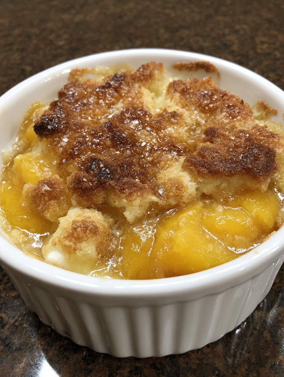 A white bowl filled with a delicious dessert.