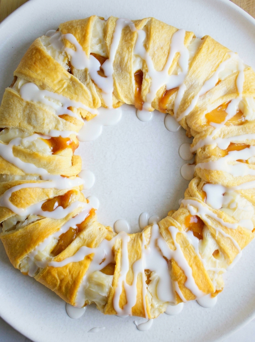 A caramel apple cream cheese crescent ring.