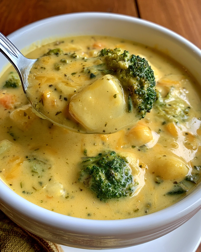 A spoon is in a bowl of soup.