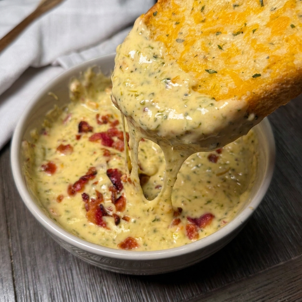 A bowl of soup with a spoon in it.