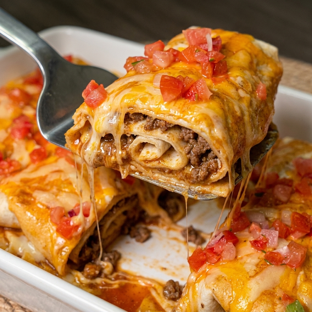A fork is stuck in a burrito.