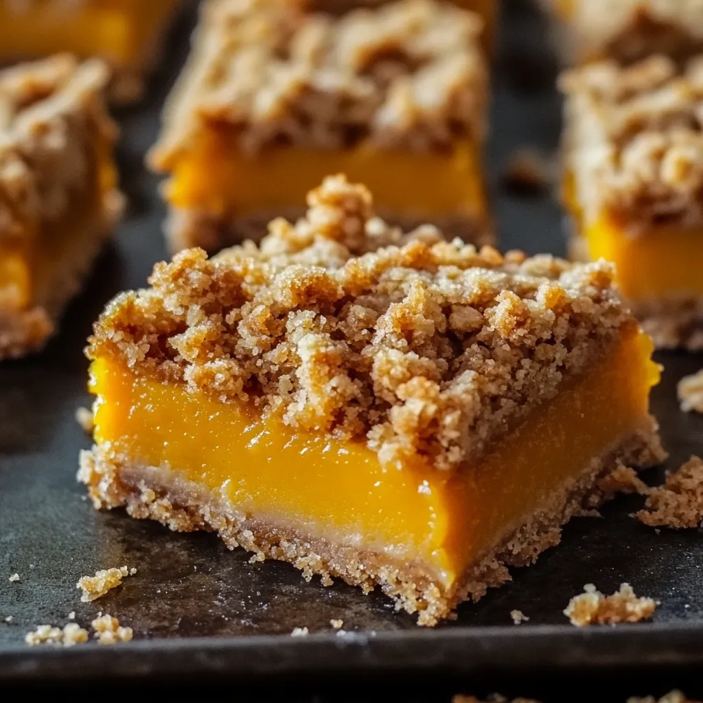 Pumpkin Pie Crumble Bars