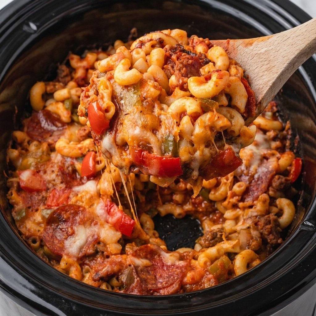 A wooden spoon is in a bowl of food.