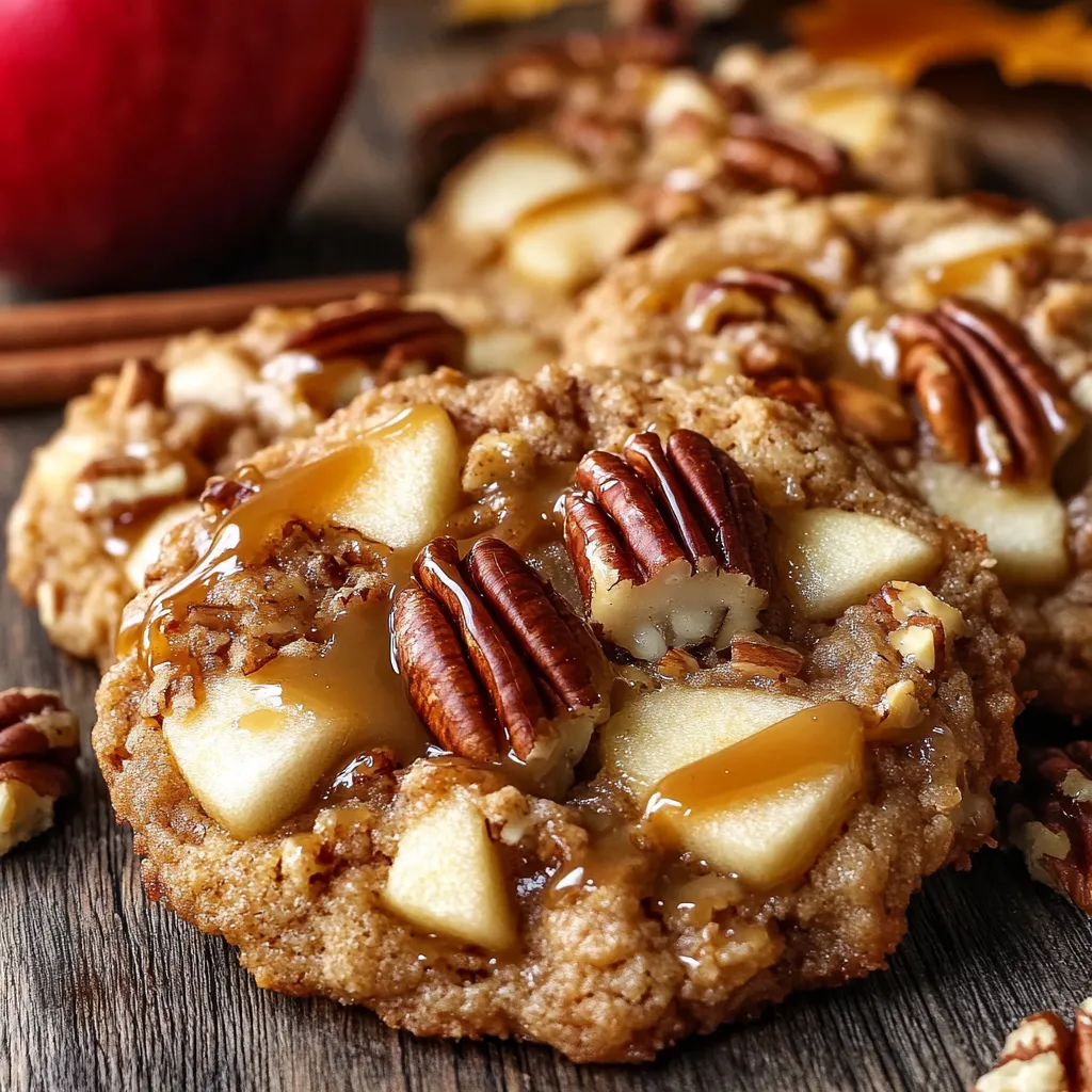 Caramel Apple Pecan Cookies