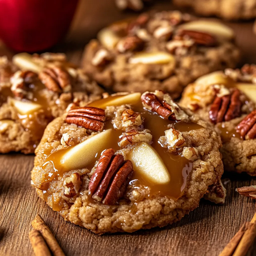 Caramel Apple Pecan Cookies