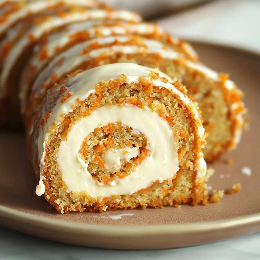Carrot Cake Roll with Cream Cheese Filling Recipe
