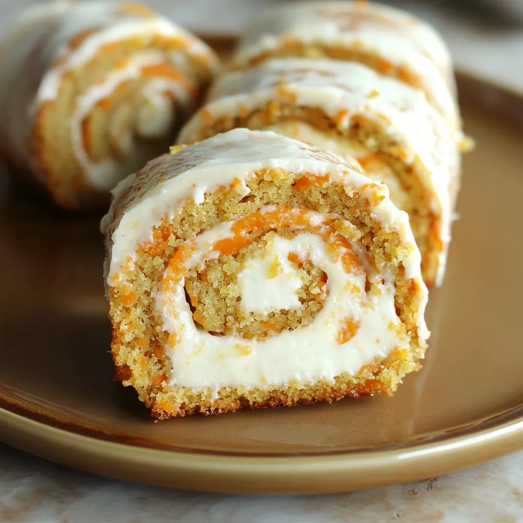 Carrot Cake Roll with Cream Cheese Filling Recipe