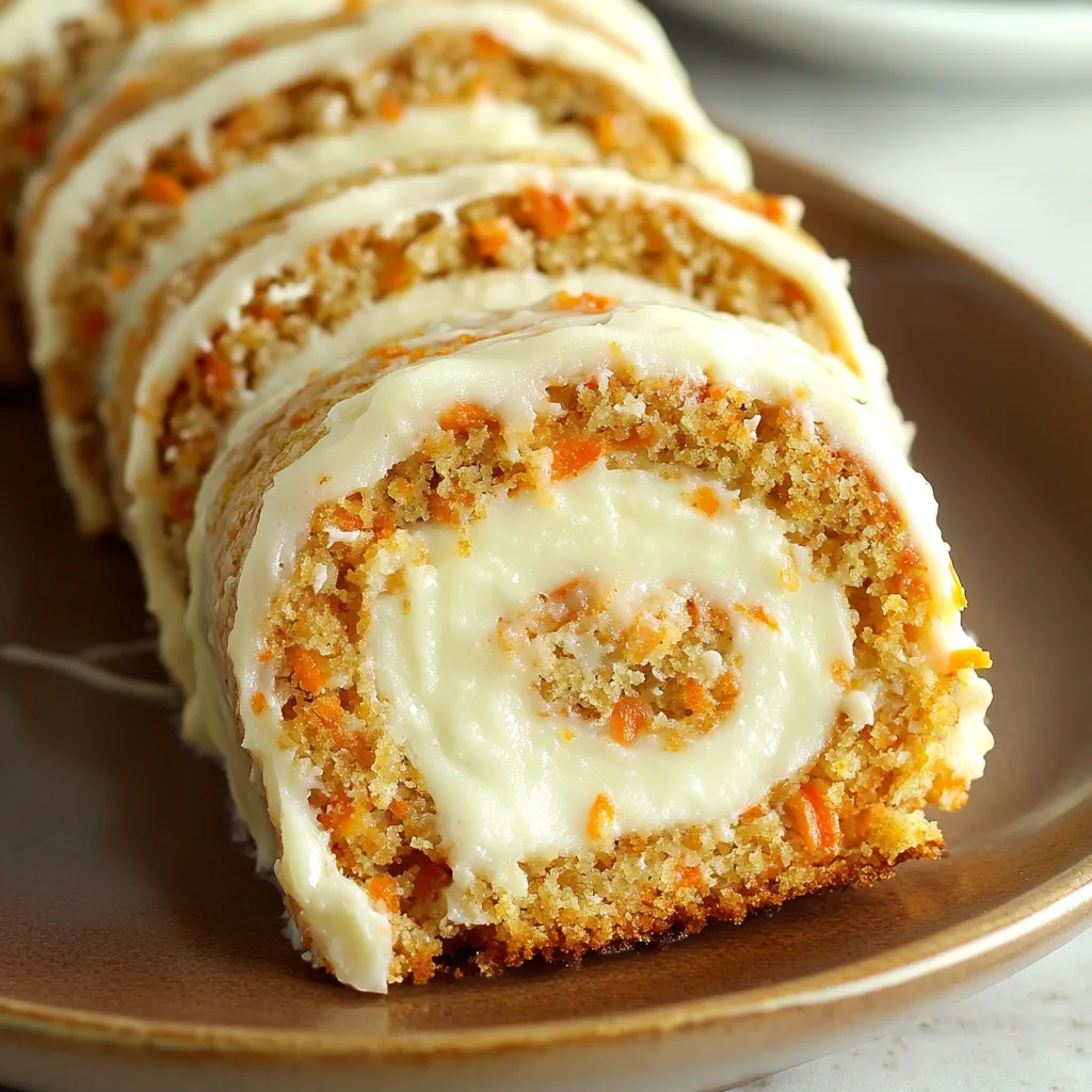 Carrot Cake Roll with Cream Cheese Filling Recipe