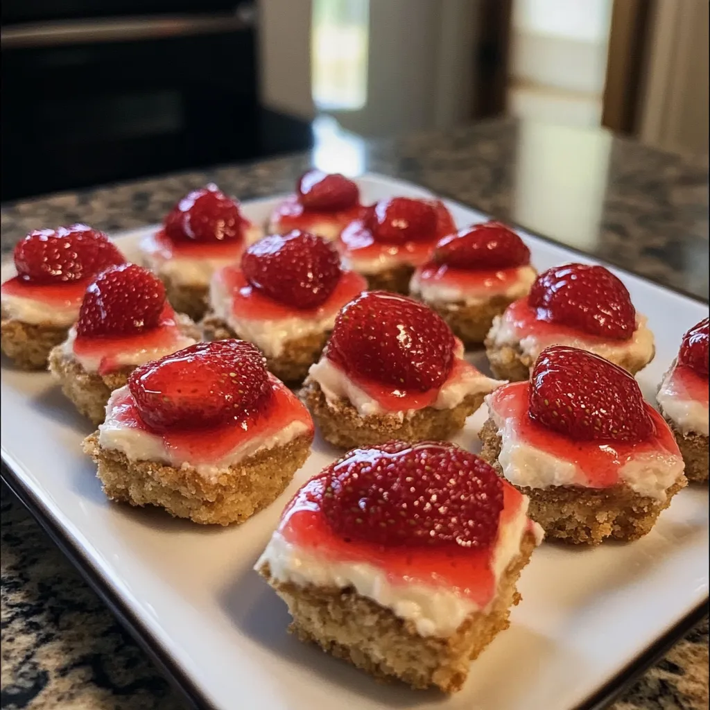 Strawberry Cheesecake Graham Bites