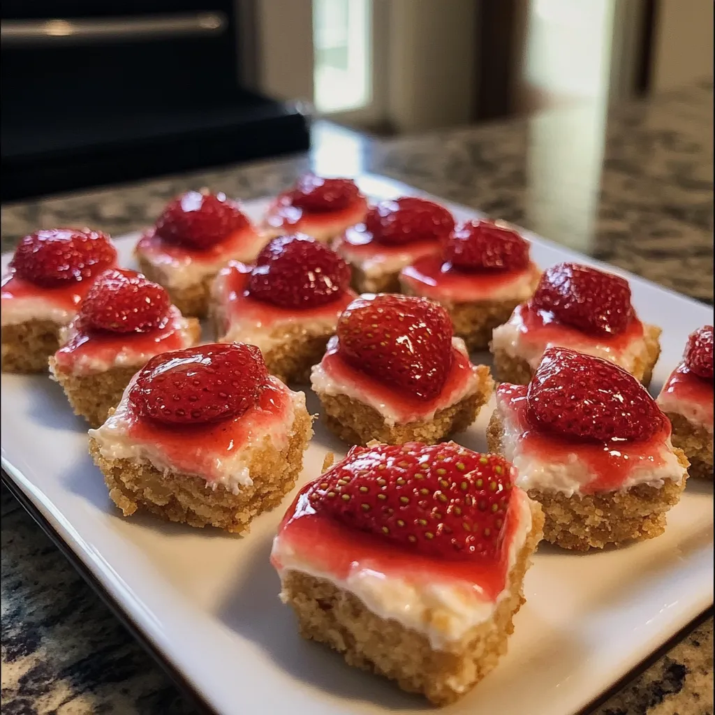 Strawberry Cheesecake Graham Bites