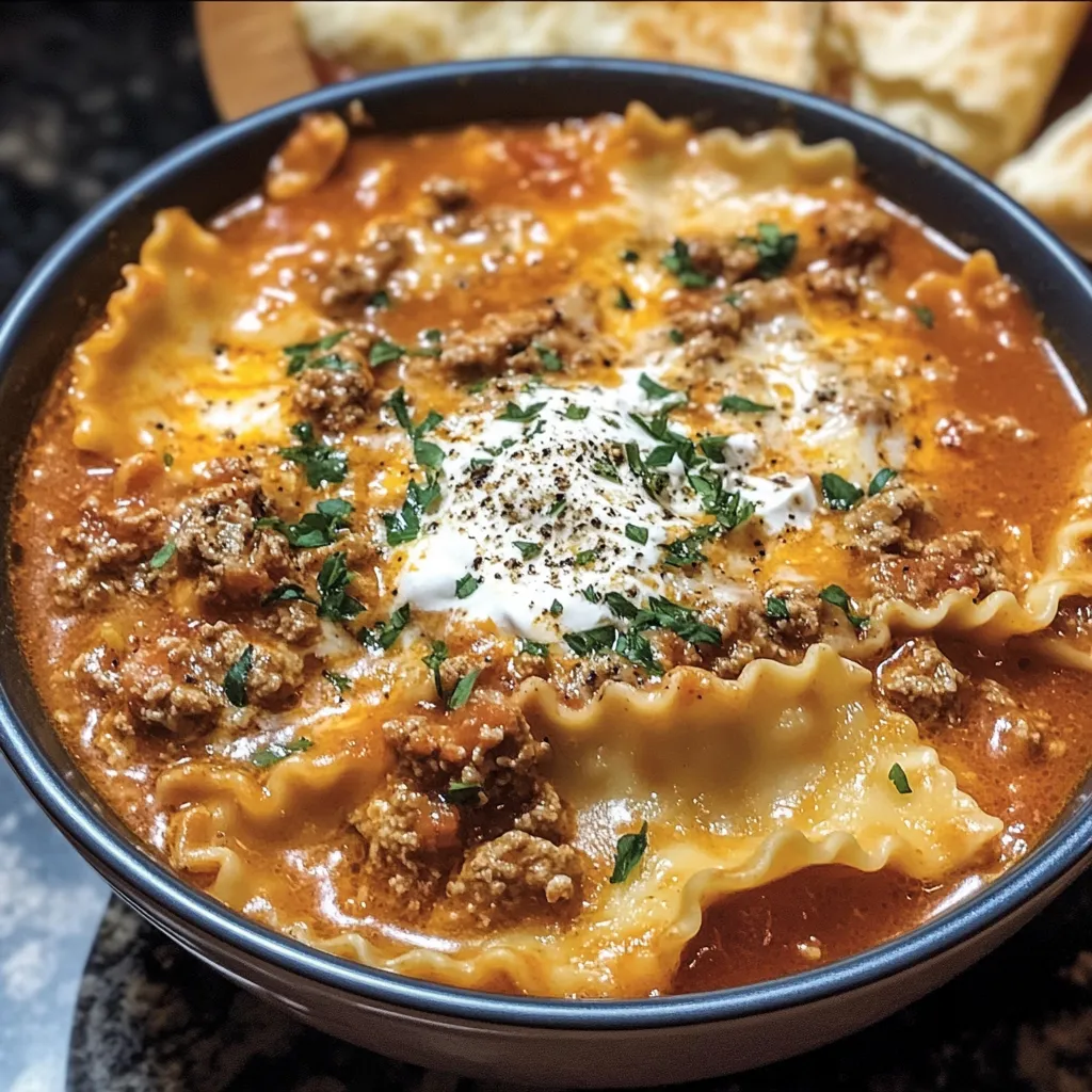 One-Pot Lasagna Soup