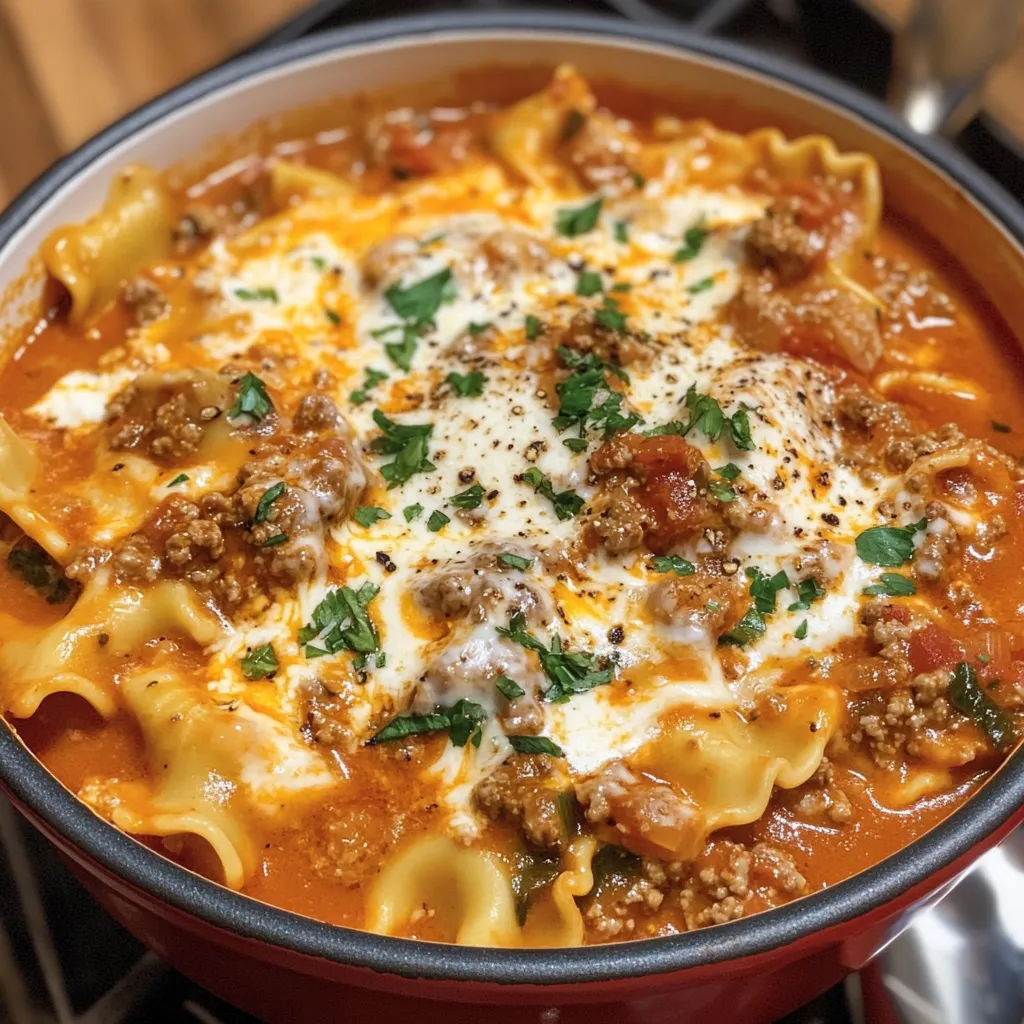 One-Pot Lasagna Soup