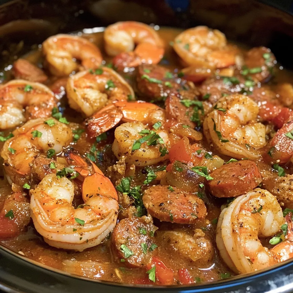 Crockpot Cajun Shrimp & Sausage Recipe