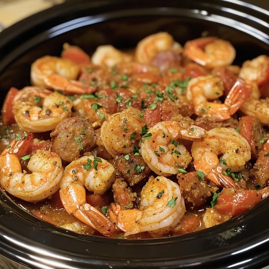 Crockpot Cajun Shrimp & Sausage Recipe